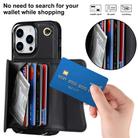 For iPhone 16 Pro Max RFID Card Slot Phone Case with Long Lanyard(Black) - 2