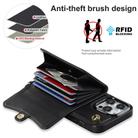 For iPhone 16 Pro Max RFID Card Slot Phone Case with Long Lanyard(Black) - 3