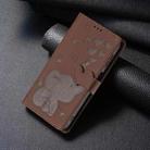 For Samsung Galaxy S23 FE 5G Cartoon Elephant Embossed Leather Phone Case(Brown) - 2