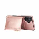 For iPhone 16 Plus Square Zipper Wallet Bag TPU+PU Back Cover Case(Rose Gold) - 3