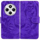 For Redmi 14C 4G Tiger Embossing Pattern Leather Phone Case(Purple) - 1