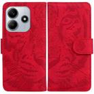 For Redmi Note 14 5G Tiger Embossing Pattern Leather Phone Case(Red) - 1