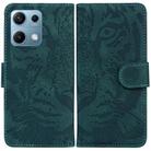 For Redmi Note 14S 4G Tiger Embossing Pattern Leather Phone Case(Green) - 1
