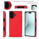 For iPhone 16 Plus Cross-body Square Dual-Buckle Card Flip Wallet Phone Case(Red) - 2