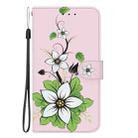 For Motorola Moto G75 5G Crystal Texture Colored Drawing Leather Phone Case(Lily) - 2