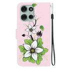 For Motorola Moto G75 5G Crystal Texture Colored Drawing Leather Phone Case(Lily) - 3