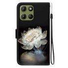 For Motorola Moto G15 Crystal Texture Colored Drawing Leather Phone Case(Crystal Peony) - 3