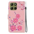 For Motorola Moto G15 Crystal Texture Colored Drawing Leather Phone Case(Cherry Blossoms) - 3