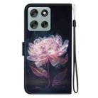 For Motorola Moto G56 5G / G66j 5G / G66y 5G Crystal Texture Colored Drawing Leather Phone Case(Purple Peony) - 3