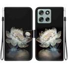 For Motorola Moto G56 5G / G66j 5G / G66y 5G Crystal Texture Colored Drawing Leather Phone Case(Crystal Peony) - 1