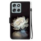For Motorola Moto G56 5G / G66j 5G / G66y 5G Crystal Texture Colored Drawing Leather Phone Case(Crystal Peony) - 3