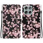 For Motorola Moto G56 5G / G66j 5G / G66y 5G Crystal Texture Colored Drawing Leather Phone Case(Plum Bossom) - 1
