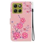 For Motorola Moto G86 5G Crystal Texture Colored Drawing Leather Phone Case(Cherry Blossoms) - 3
