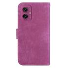 For Motorola Moto G55 Little Tiger Embossed Leather Phone Case(Rose Red) - 3