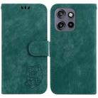 For Motorola Edge 50 Neo 5G Global Little Tiger Embossed Leather Phone Case(Green) - 1