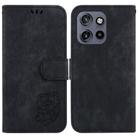 For Motorola Edge 50 Neo 5G Global Little Tiger Embossed Leather Phone Case(Black) - 1