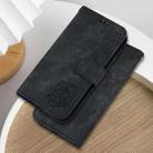For Motorola Moto G35 Little Tiger Embossed Leather Phone Case(Black) - 2