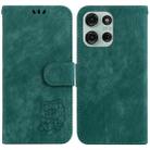 For Motorola Moto G75 5G Little Tiger Embossed Leather Phone Case(Green) - 1