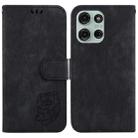 For Motorola Moto G75 5G Little Tiger Embossed Leather Phone Case(Black) - 1