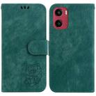 For Motorola Moto G05 / E15 Little Tiger Embossed Leather Phone Case(Green) - 1