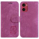 For Motorola Moto G05 / E15 Little Tiger Embossed Leather Phone Case(Rose Red) - 1