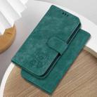 For Motorola Moto G15 Little Tiger Embossed Leather Phone Case(Green) - 2