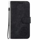 For Motorola Moto G15 Little Tiger Embossed Leather Phone Case(Black) - 3