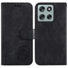 For Motorola Moto G56 5G / G66j 5G / G66y 5G Little Tiger Embossed Leather Phone Case(Black) - 1