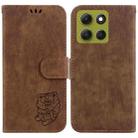 For Motorola Moto G86 5G Little Tiger Embossed Leather Phone Case(Brown) - 1
