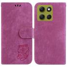 For Motorola Moto G86 5G Little Tiger Embossed Leather Phone Case(Rose Red) - 1