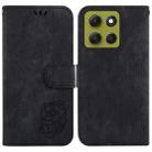 For Motorola Moto G86 5G Little Tiger Embossed Leather Phone Case(Black) - 1