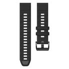 For Garmin 26mm Official Two Color Quick Release Silicone Watch Band(Black Grey) - 3