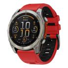 For Garmin 26mm Official Two Color Quick Release Silicone Watch Band(Red Black) - 1