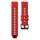 For Garmin 26mm Official Two Color Quick Release Silicone Watch Band(Red Black) - 3