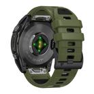 For Garmin 26mm Official Two Color Quick Release Silicone Watch Band(Army Green Black) - 2