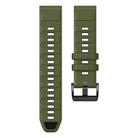 For Garmin 26mm Official Two Color Quick Release Silicone Watch Band(Army Green Black) - 3