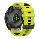 For Garmin 26mm Official Two Color Quick Release Silicone Watch Band(Lime Black) - 2