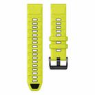 For Garmin 26mm Official Two Color Quick Release Silicone Watch Band(Lime Black) - 3