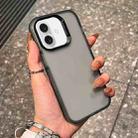 For iPhone 16 Frosted Shockproof TPU Phone Case(Transparent Grey) - 1