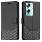 For OPPO A79 5G Global Honeycomb Embossing RFID Leather Phone Case(Black) - 2