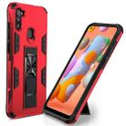 For Samsung Galaxy A11 US Version Soldier Armor Shockproof TPU + PC Magnetic Protective Case with Holder(Red) - 1