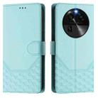 For OPPO Find X6 Honeycomb Embossing RFID Leather Phone Case(Mint Green) - 2