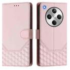 For OPPO Find X8 Honeycomb Embossing RFID Leather Phone Case(Pink) - 2