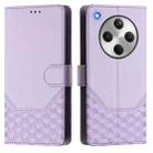 For OPPO Find X8 Honeycomb Embossing RFID Leather Phone Case(Light Purple) - 2