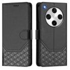 For OPPO Find X8 Pro Honeycomb Embossing RFID Leather Phone Case(Black) - 2