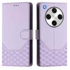 For OPPO Find X8 Pro Honeycomb Embossing RFID Leather Phone Case(Light Purple) - 2