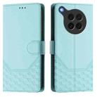 For OPPO Find X8s 5G Honeycomb Embossing RFID Leather Phone Case(Mint Green) - 2