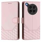 For OPPO Find X8s 5G Honeycomb Embossing RFID Leather Phone Case(Pink) - 2