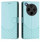 For OPPO Find X8s+ 5G Honeycomb Embossing RFID Leather Phone Case(Mint Green) - 2