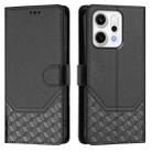 For OPPO Reno14 Pro Global Honeycomb Embossing RFID Leather Phone Case(Black) - 2